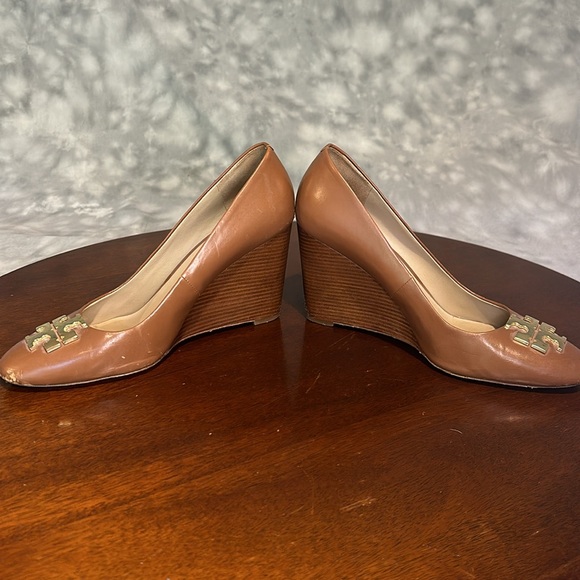 Tory Burch wedge heel chestnut size 8 - Picture 7 of 7